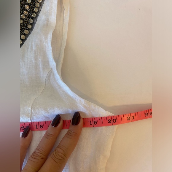 Lina Tomei Beaded Sleeveless Blouse size M - Picture 10 of 11